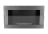 Biofireplace hanging with glass 650x400 inox