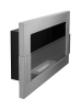 Biofireplace hanging with glass 650x400 inox