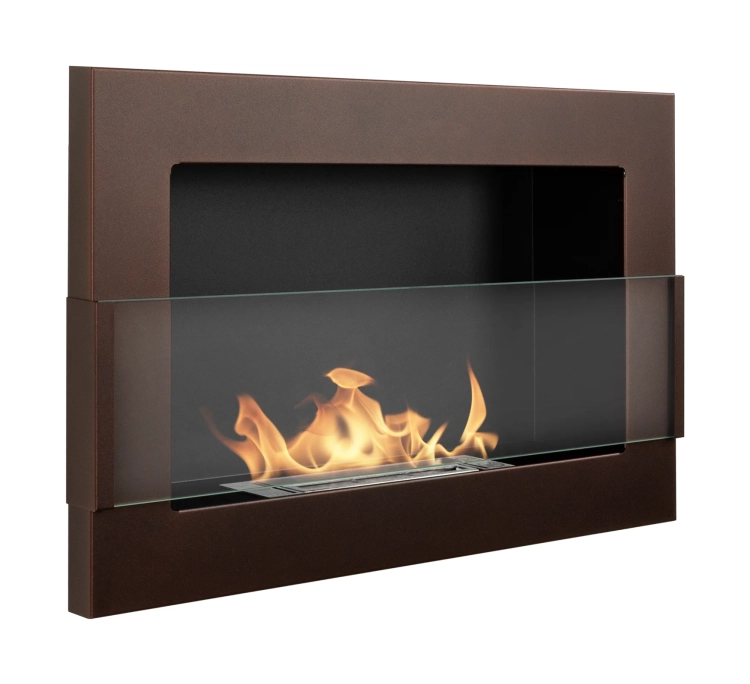 Hanging bio fireplace with glass 650x400 brown 01.webp