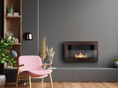Hanging bio fireplace with glass 650x400 brown 01.webp