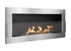 Biofireplace hanging with glass 900x400 inox-silver