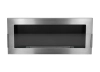 Biofireplace hanging with glass 900x400 inox-silver