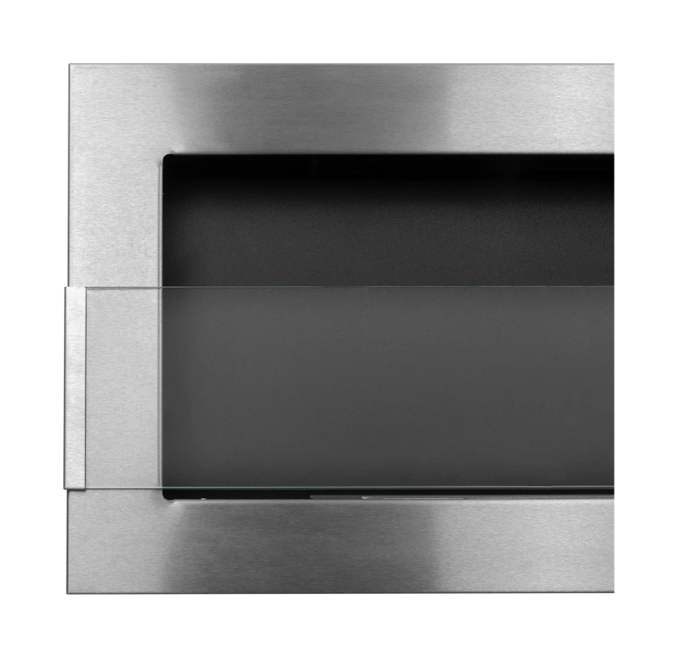 Biofireplace hanging with glass 900x400 inox-silver