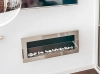 Biofireplace hanging with glass 900x400 inox-silver
