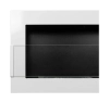 Wall-hung biofireplace 1200x400 white gloss with glass