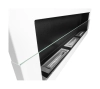 Wall-hung biofireplace 1200x400 white gloss with glass