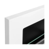 Wall-hung biofireplace 1200x400 white gloss with glass