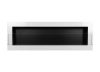 Wall-hung biofireplace 1200x400 white gloss with glass