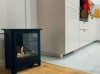 Biofireplace freestanding Koza Mini black matte with glass