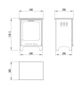 Biofireplace freestanding Koza Mini black matte with glass