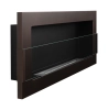 Biofireplace hanging with glass 900x400 brwon