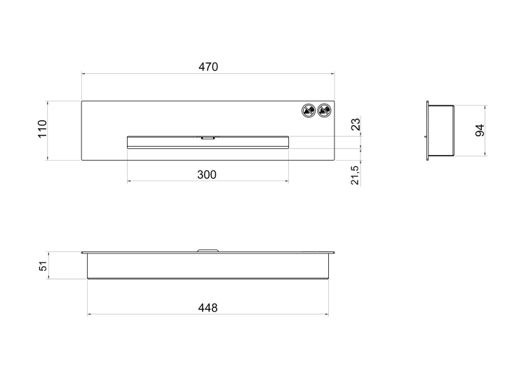 Biofireplace freestanding Only black matte