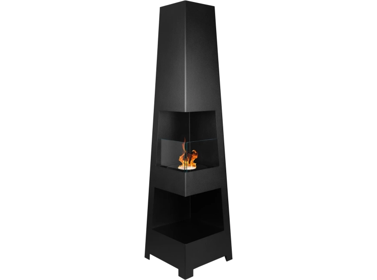 Biofireplace freestanding Pyramid Garden black matte