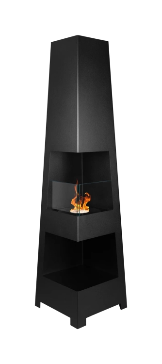 Biofireplace freestanding Pyramid Garden black matte