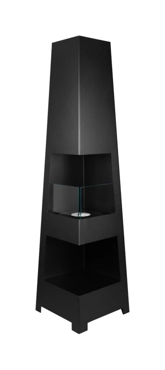 Biofireplace freestanding Pyramid Garden black matte