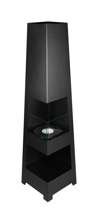 Biofireplace freestanding Pyramid Garden black matte