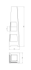 Biofireplace freestanding Pyramid Garden black matte