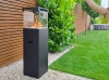 Freestanding biofireplace PATIO black matt