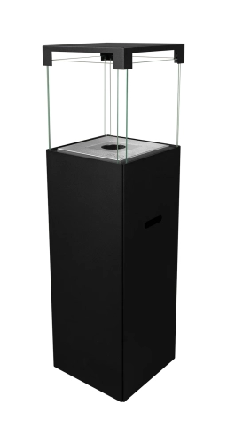 Freestanding biofireplace PATIO black matt