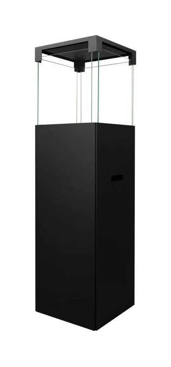 Freestanding biofireplace PATIO black matt