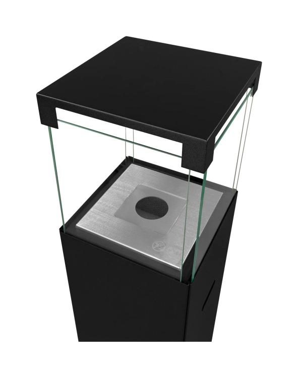 Freestanding biofireplace PATIO black matt