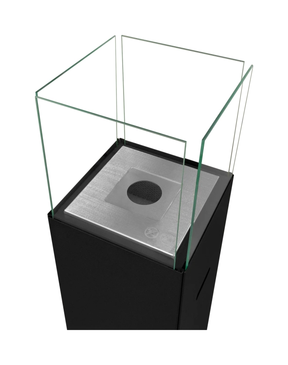 Freestanding biofireplace PATIO black matt