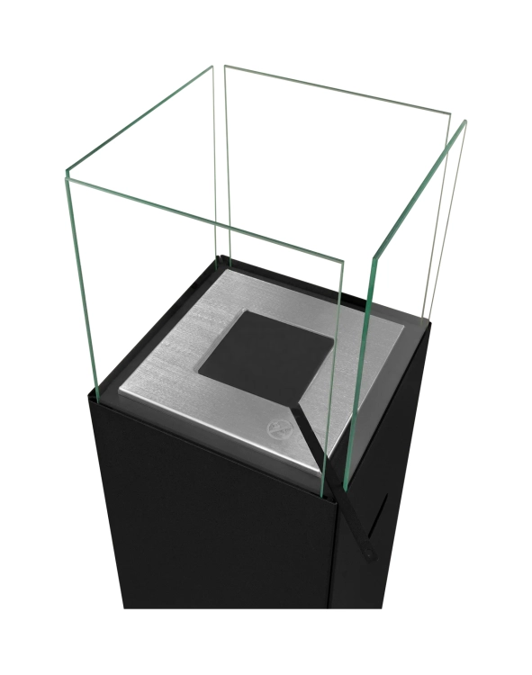 Freestanding biofireplace PATIO black matt