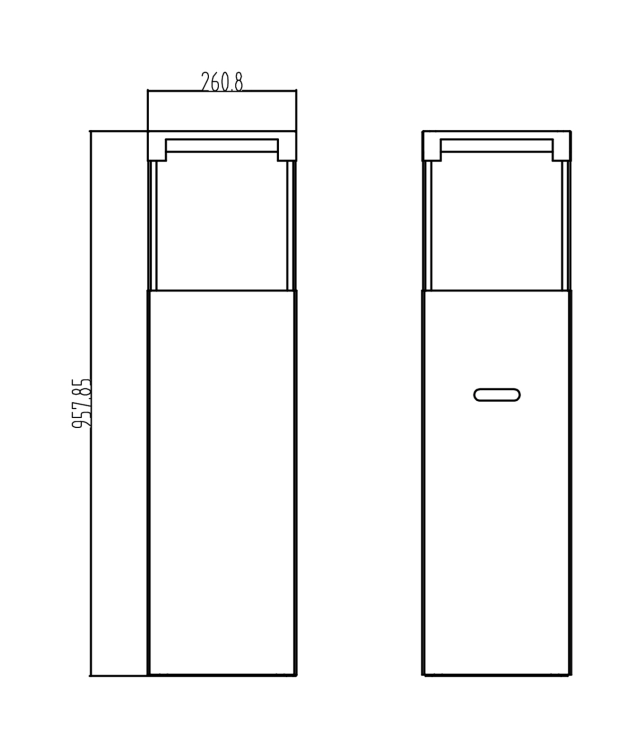 Freestanding biofireplace PATIO black matt