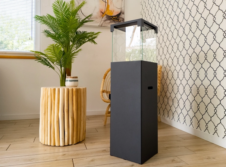 Freestanding biofireplace PATIO black matt