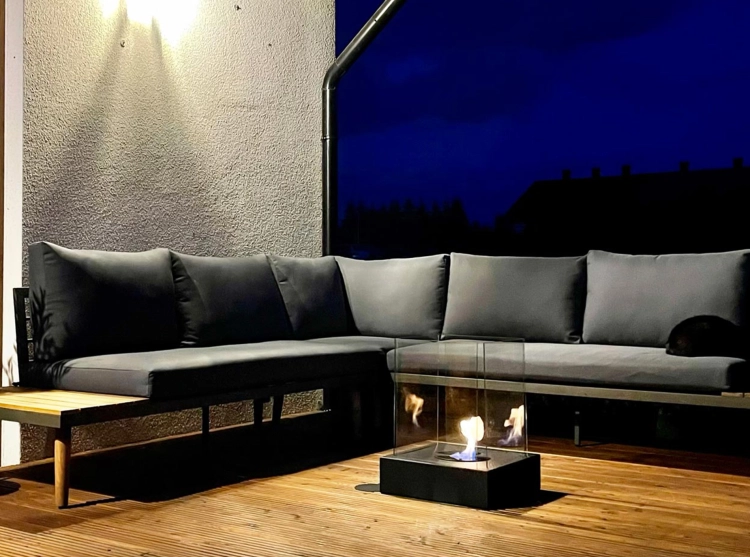Biofireplace freestanding Sunset Garden black