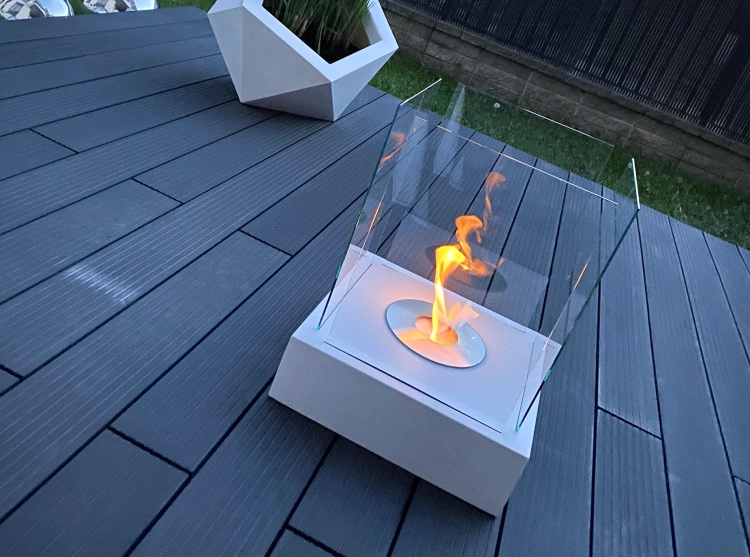 Biofireplace freestanding Sunset Garden white