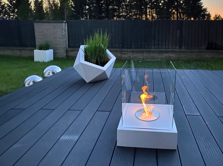 Biofireplace freestanding Sunset Garden white