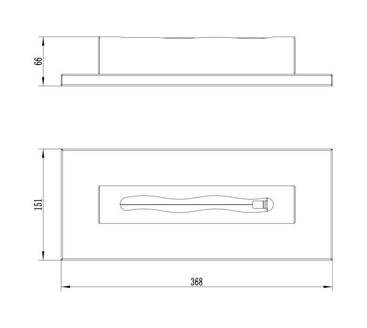 Biokominek wolnostojący stainless czarny mat wymiary.webp