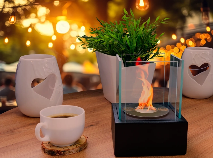 Biofireplace freestanding Smart black structural matte