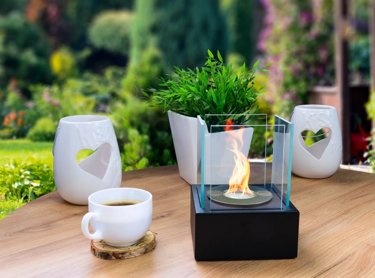 Biofireplace freestanding Smart black structural matte