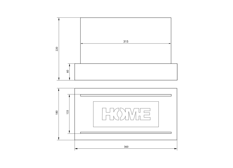 Biofireplace freestanding Home black structural matte