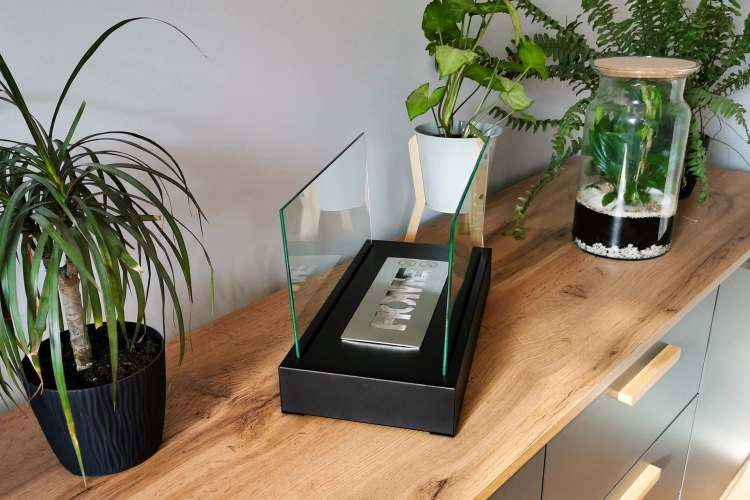 Biofireplace freestanding Home black structural matte