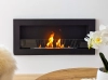 Biofireplace hanging with glass 900x400 Slim black structural matte