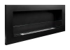Biofireplace hanging with glass 900x400 Slim black structural matte