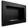 Biofireplace hanging with glass 650x400 Slim black structural matte