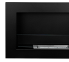 Biofireplace hanging with glass 650x400 Slim black structural matte