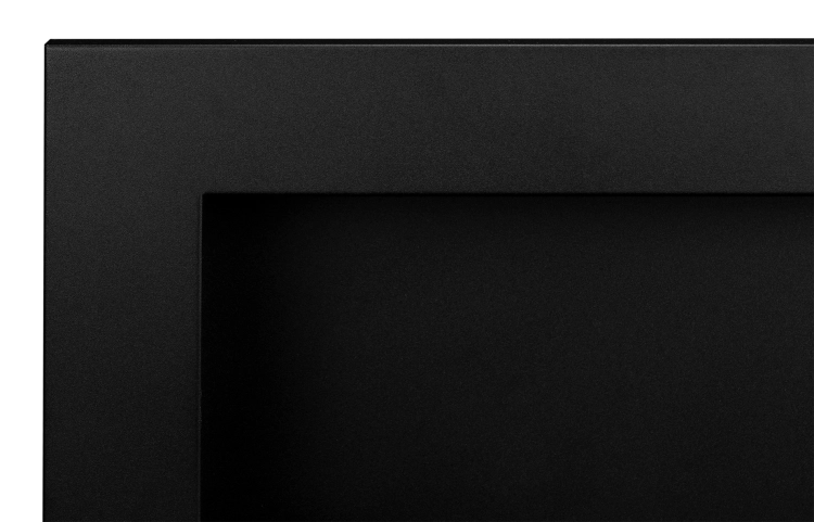 Biofireplace hanging with glass 650x400 Slim black structural matte