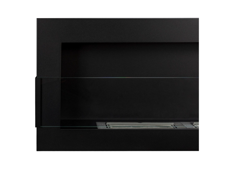 Biofireplace hanging with glass 1200x400 black structural matte