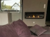 Biofireplace hanging with glass 1200x400 black structural matte