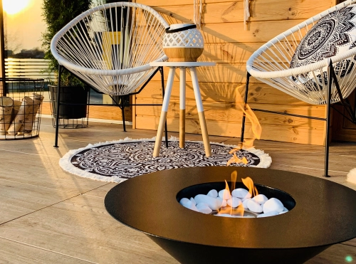 Biofireplace freestanding Universe black matte