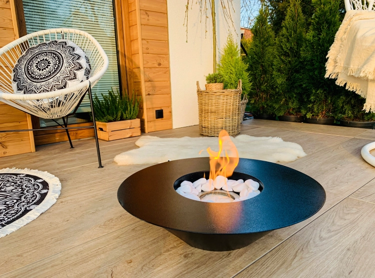 Biofireplace freestanding Universe black matte