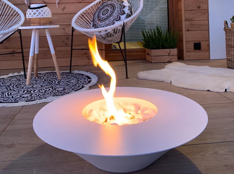Biofireplace freestanding Universe white matte