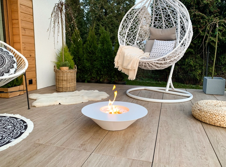 Biofireplace freestanding Universe white matte