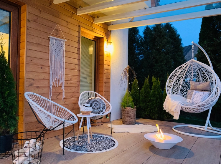 Biofireplace freestanding Universe white matte