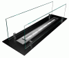 Biofireplace built-in insert 65 cm black matte with glass